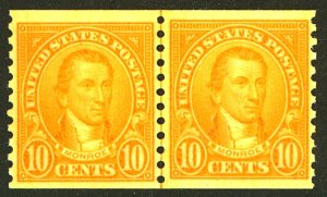 U.S. #603 MINT PAIR OG NH