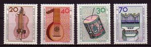 Germany. Scott cat. 9nb101-104. Music Instruments issue.  ^