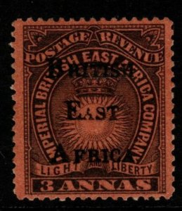 BRITISH EAST AFRICA SG37 1895 3a BLACK/DULL RED MTD MINT 