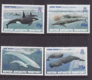 British Antarctic Territory-Sc#244-7- id9-unused NH set-Marine Life-Whales-1996-