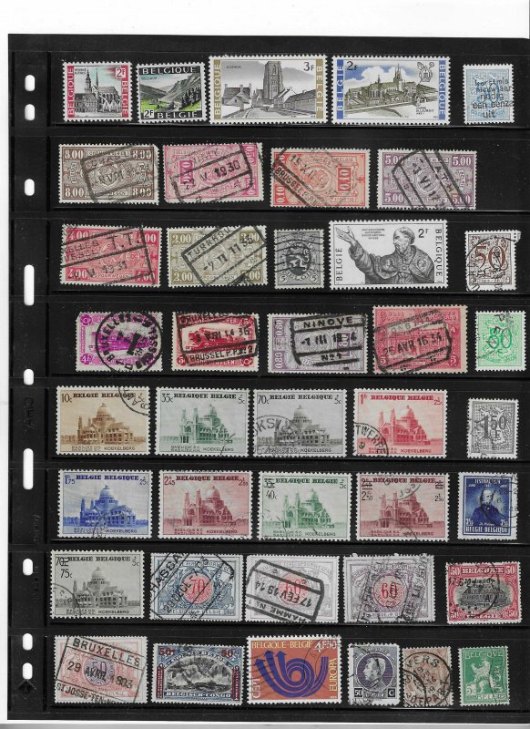 BELGIUM COLLECTION ON STOCK SHEET, MINT/USED