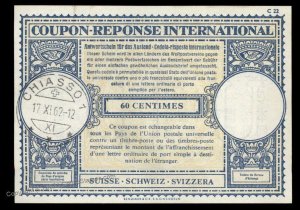 Switzerland International Reply Coupon IRC Post Office G98961