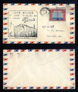 # C11 on CAM # 32 First Flight cover from Seattle, WA to Portland - 9-15-1929