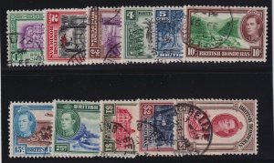 British Honduras Sc #115-26 (1938) - 1c to $5 King George VI Pictorials VF Used