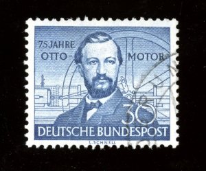 1952 Germany Scott #688 Used VF, Nicolaus Otto 75th Anniv. of 4 Cycle Engine