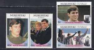 Tuvalu - Nukufetau # 58-59, Prince Andrew Royal Wedding, NH, 1/2 Cat.