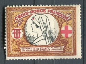 FRANCE; Early 1900s special CROIX ROUGE Perf pictorial issue Mint