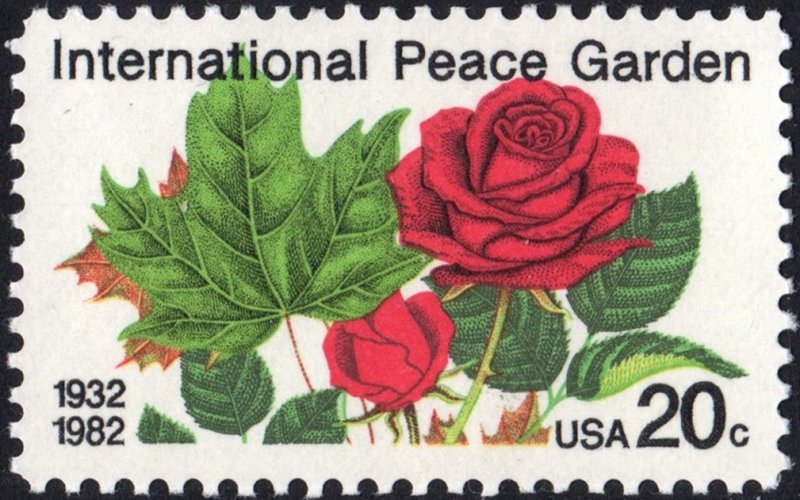 SC#2014 20¢ International Peace Garden Single (1982) MNH