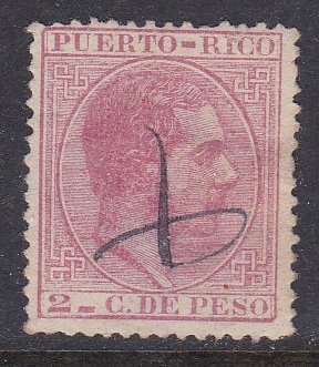 Puerto Rico #64 F-VF Used King Alfonso XII