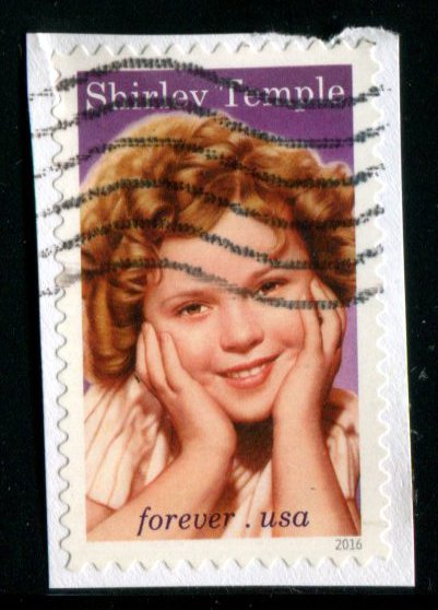 5060 US (47c) Shirley Temple SA, used on paper