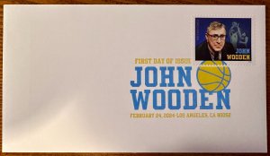 US # 5833 John Wooden forever FDC digital Color Postmark (DCP) 2024