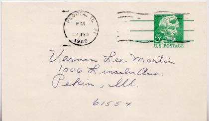United States, Government Postal Card, Illinois