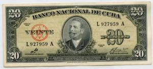 1960  Banknote 20 Pesos Pick # 80c