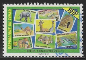 Chad #638 (1993), postally used single