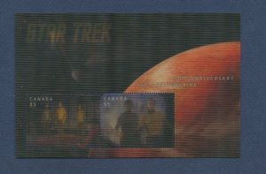 CANADA - Sc 2922 - MNH 3-D Holographic  S/S  - Star Trek -  - TWO SCANS 