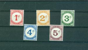 Tristan Da Cunha - Sc# J1-5.  Postage Dues. Mint LH. $24.00