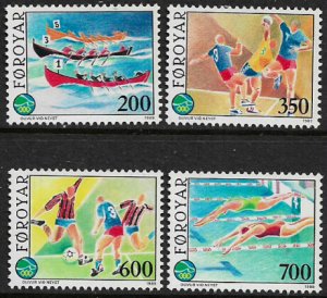 Faroe Is #193-6 MNH Set - Island Games - Sports