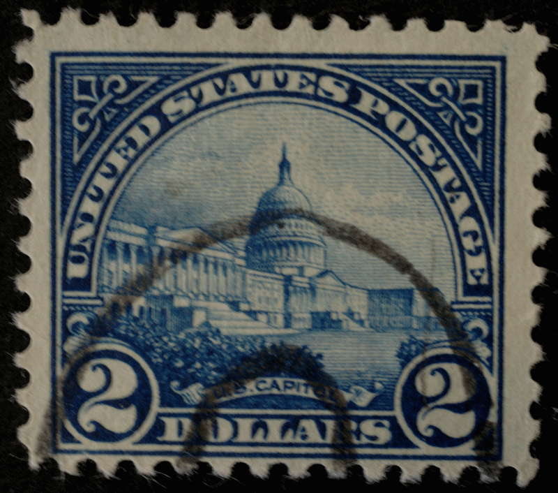 United States #572 2 Dollar Used Double 'O' Cancel