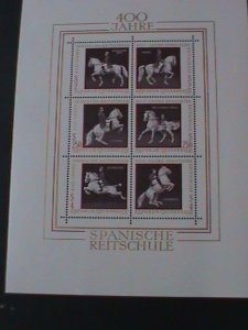 AUSTRIA-1972-SC#929 400TH ANNIV: SPANISH RIDING SCHOOL-VIENNA-MNH SHEET-VF