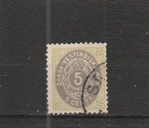 Danish West Indies  Scott#  19  Used  (1896 Numeral of Value)