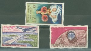 French Polynesia #C28-C30  Single (Complete Set) (Space)