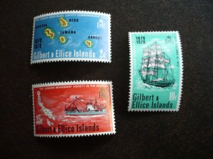 Stamps-Gilbert & Ellice-Scott#166-167,169-Mint Never Hinged Part Set of 3 Stamps