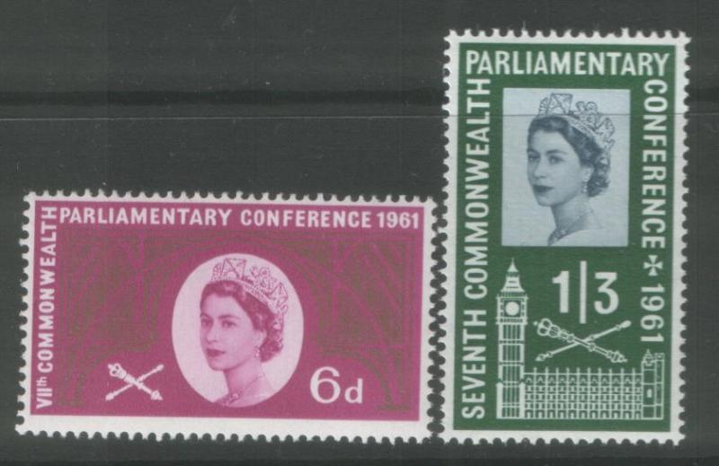 Great Britain 1961 Parliament (2) Scott #385-6