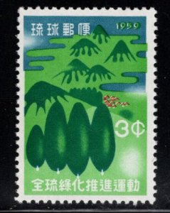 RYUKYU Scott 56 MNH**  Make Ryukyu Green stamp 1959