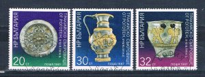 Bulgaria 3241-43 Used set Silver Artifacts 1987 (MV0215)