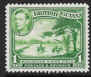 BRITISH GUIANA SG308 1938 1c YELLOW-GREEN MTD MINT