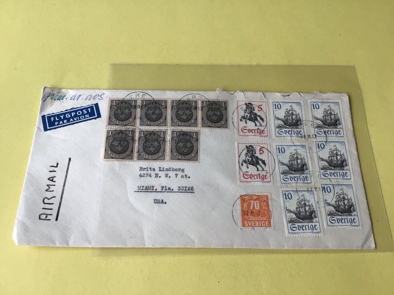 Sweden 1967 multi  Stamps Cover Ref 53714