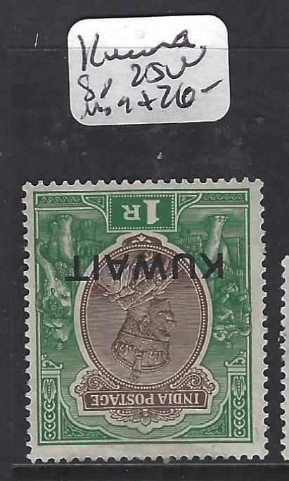 KUWAIT  (P0609BB)  ON INDIA  KGV 1R INV WMK  SG 25W    MOG