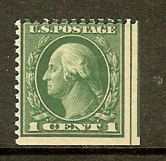 United States, Scott #405; 1c Washington P12, SL Wmk, MNH