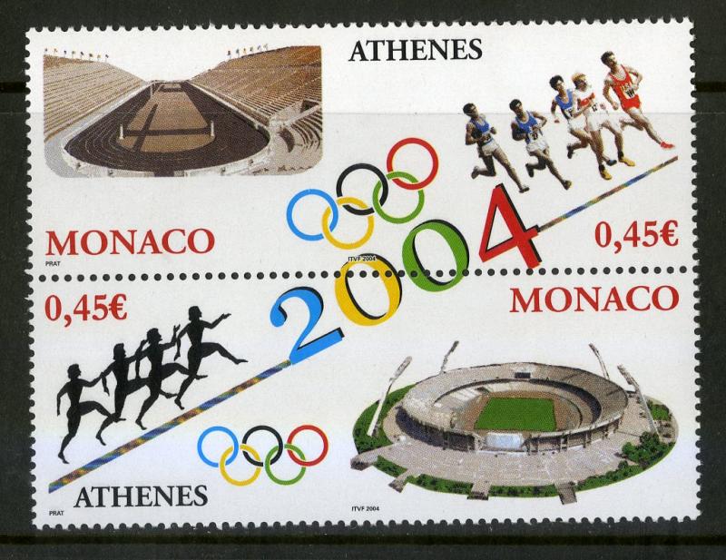 MONACO 2334 MNH SCV $2.25 BIN $1.25 OLYMPICS