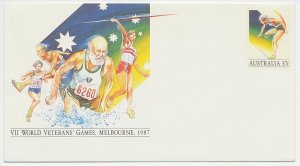 Postal stationery Australia 1987 World Veterans Games