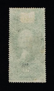 EXCELLENT GENUINE SCOTT #R101c VF-XF 1863 GREEN 1ST ISSUE REVENUE INTERNAL REV