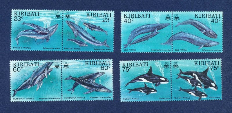 KIRIBATI - Scott 623-630a - FVF MNH - Whales - 1994