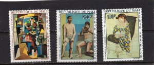 MALI 1967 PAINTINGS BY PABLO PICASSO SET OF 3 STAMPS MNH