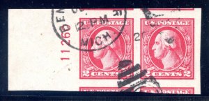 US SCOTT #533 PAIR USED-GEM GRADED 100 W/ PSE PF CERTS SMQ $2,250 (4/25/24 GP)