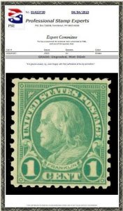 U.S. #578 MNH Plate Number Single