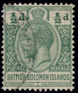 BRITISH SOLOMON ISLANDS GV SG22, ½d green, FINE USED. Cat £13.