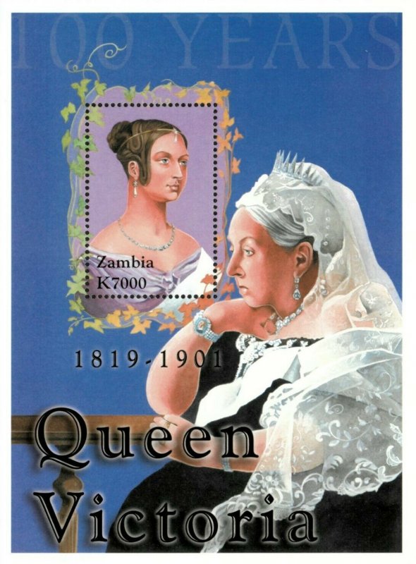 Zambia 2001 - Queen Victoria 100th Anniversary - Souvenir Sheet - Sc 956 - MNH 