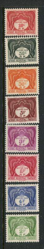 French West Africa #J1-8 Mint