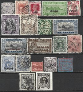 COLLECTION LOT 21717 INDIAN STATES 20 STAMPS