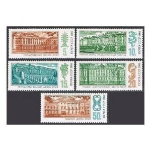 Russia 5523a-5523e,MNH.Michel 5671-5675. Palace Museums in Leningrad,1986.