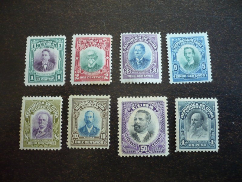 Stamps - Cuba - Scott# 239-246- Mint Hinged Set of 8 Stamps