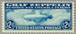 US Scott#C15 OG 1930 $2.60 Graf Zeppelin, bright, 3 huge margins, no faults