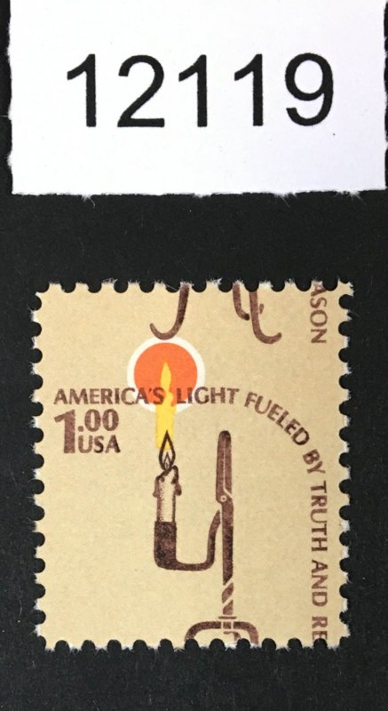 US STAMPS # 1610 VAR. MINT OG NH MISPERF+CANDLE HOLDER & TEXT SHIFT LOT #12119