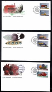 1552, Scott, Set of 3 FDC's, Historic Land Vehicles - I, 1995, May 26, Canada