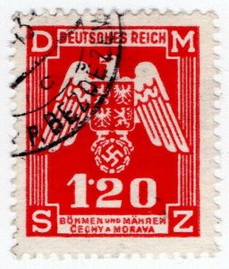 (I.B) Czechoslovakia Revenue : Duty Stamp 1.20K (Bohemia & Moravia)